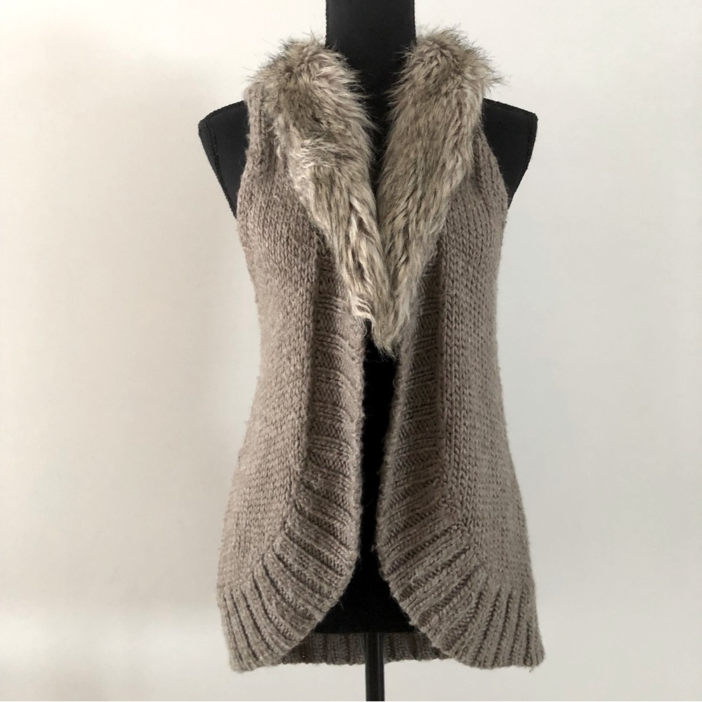 Women’s Fenn Wright Manson Knit Faux fur Open Cardigan size S
